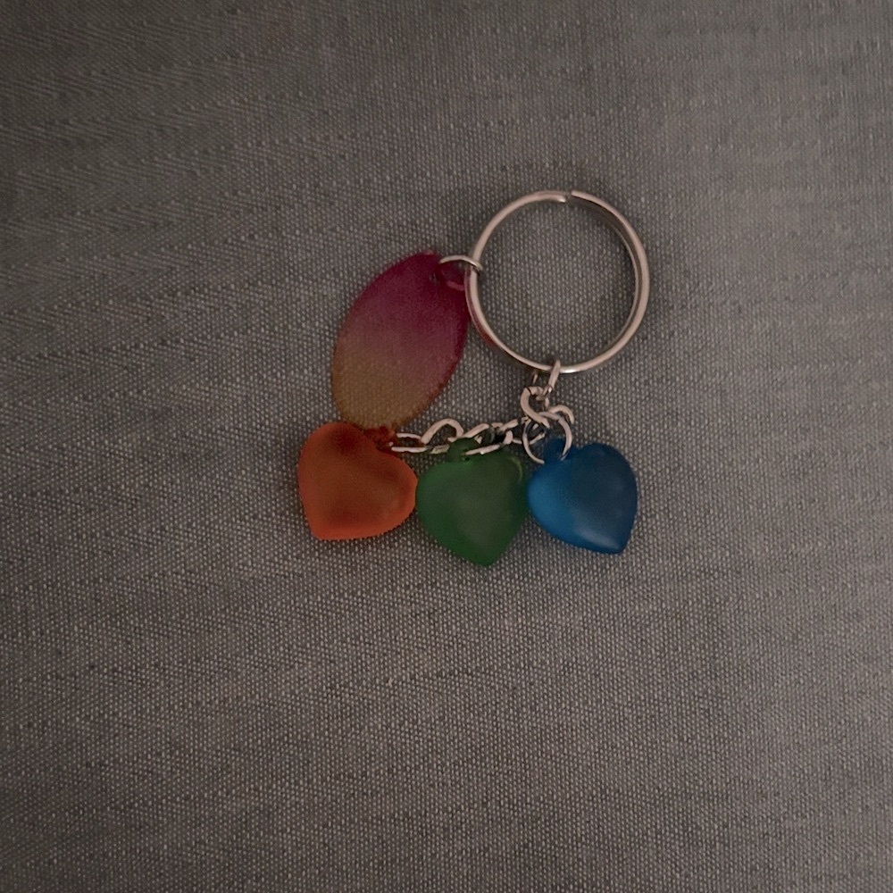 Colorful Heart Keychain